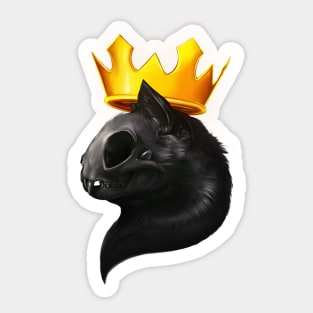 Cat And Crown Sticker